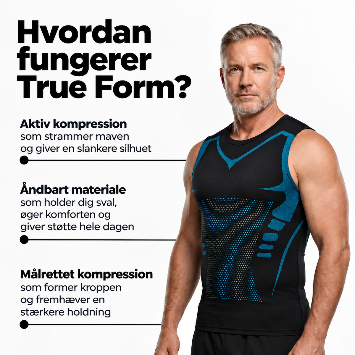Trueform - Formende kompresjonsundertrøye for menn