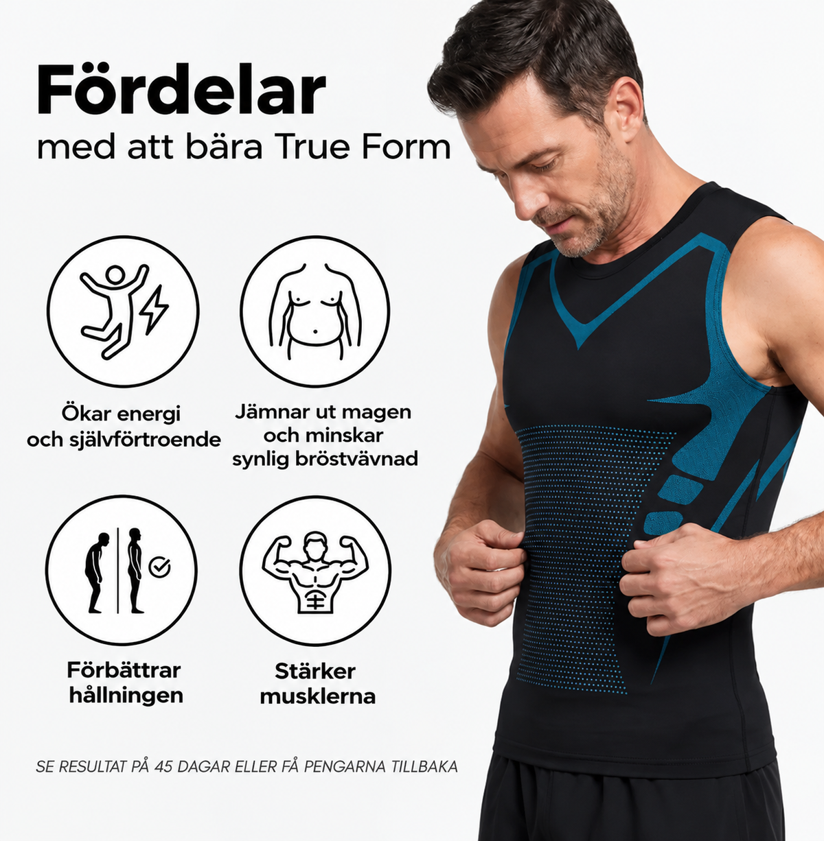 Trueform - Formende kompresjonsundertrøye for menn