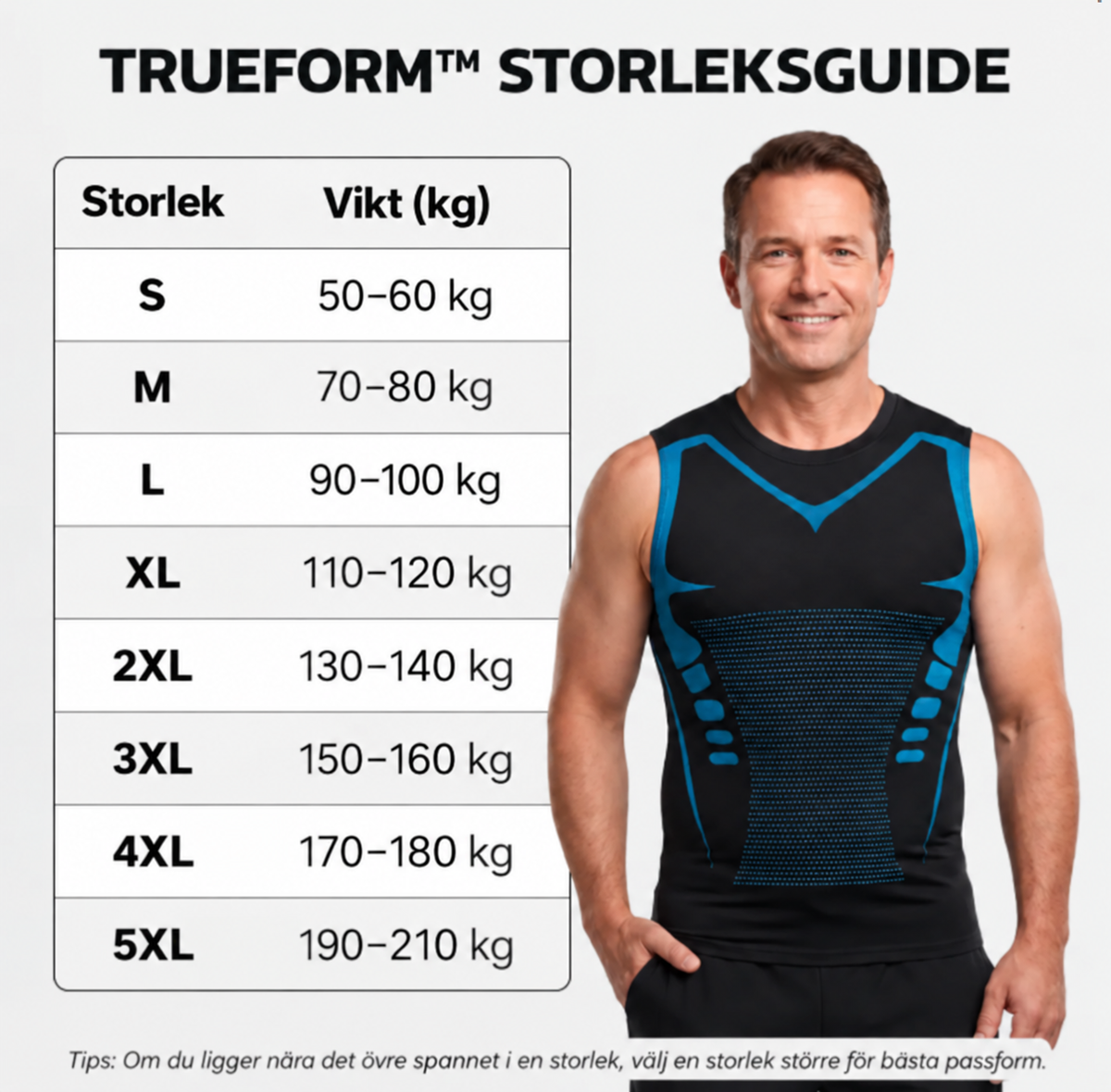 Trueform - Formende kompresjonsundertrøye for menn